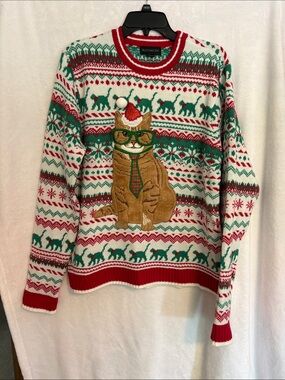 Unisex Holiday Cat Sweater